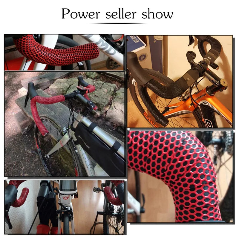 1Pair  Road Bike Handlebar Tape Anti Slip Silica Gel Handlebar Tape Shock Absorption Cycling Bar Tape Bicycle Accessories