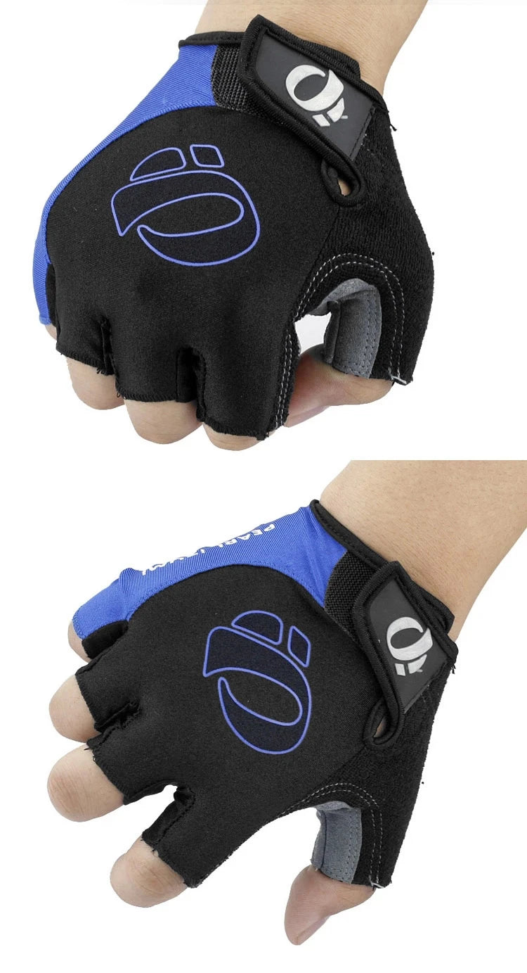 Bicycle Gel Half Finger Gloves Anti Slip Sweat Proof Shockproof Mountain Bike Road Armguard Portable Half Finger Bicycle Gloves