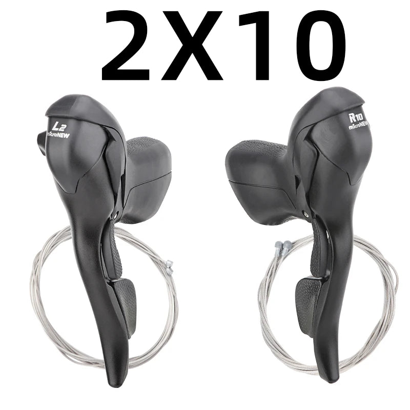 MicroNEW Road Bike Shifter 3x7 3x8 3x9 3x10 Speed Brake Levers Bicycle 2x7 2x8 2x9 2x10 Speed Front Derailleur For Shimano