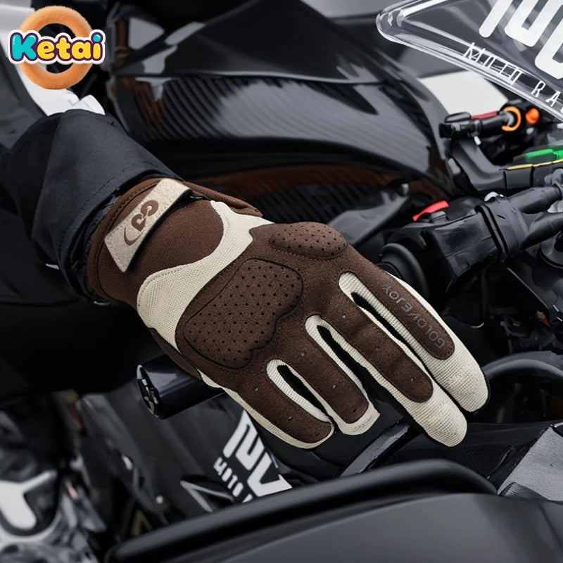 Motorcycle Gloves for Men and Women Outdoor Sports Bicycle Riding Gloves Anti Slip, Wear Resistant, Breathable Motorcycle Gloves