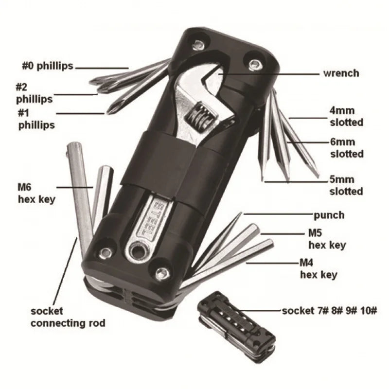 Multifunctional Combination Tool，Outdoor Camping Bicycle Motorcycle Tools KT-02