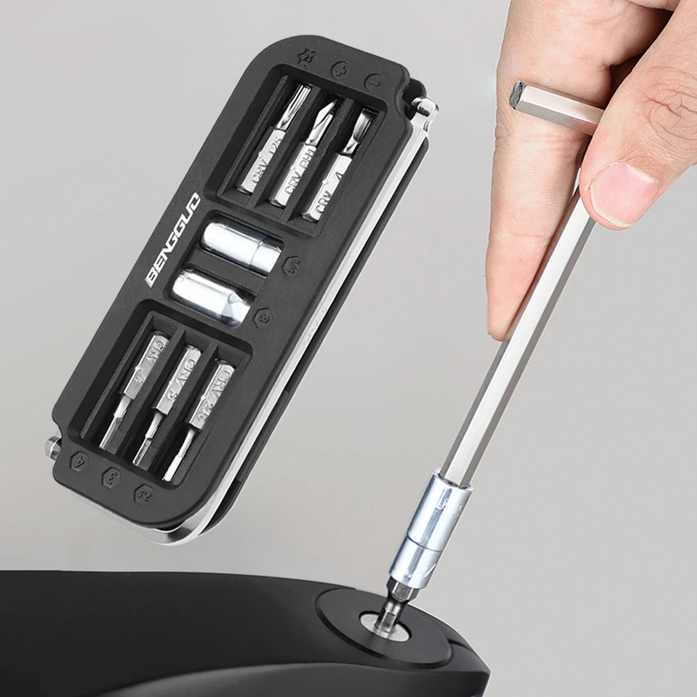 10 IN 1 Bicycle Repair Tools Multifunctional MTB Road Bike Repair Tool Kit Combination Maintenance Tools Cycling Accessories