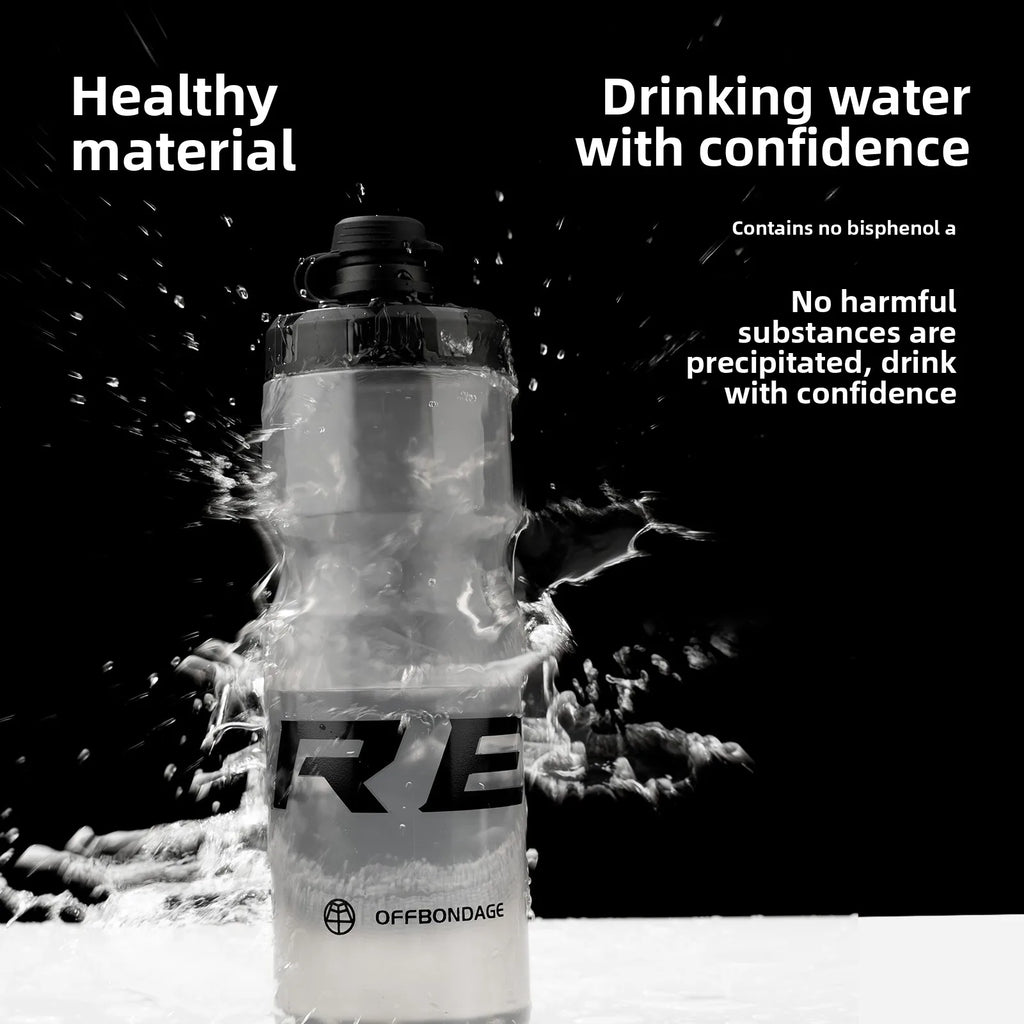 OFFBONDAGE Bicycle Water Bottle Squeezable Cycling Bottle Non-Deform Ultralight Sports Bottle Outdoor Camping Bike Drink Bottle