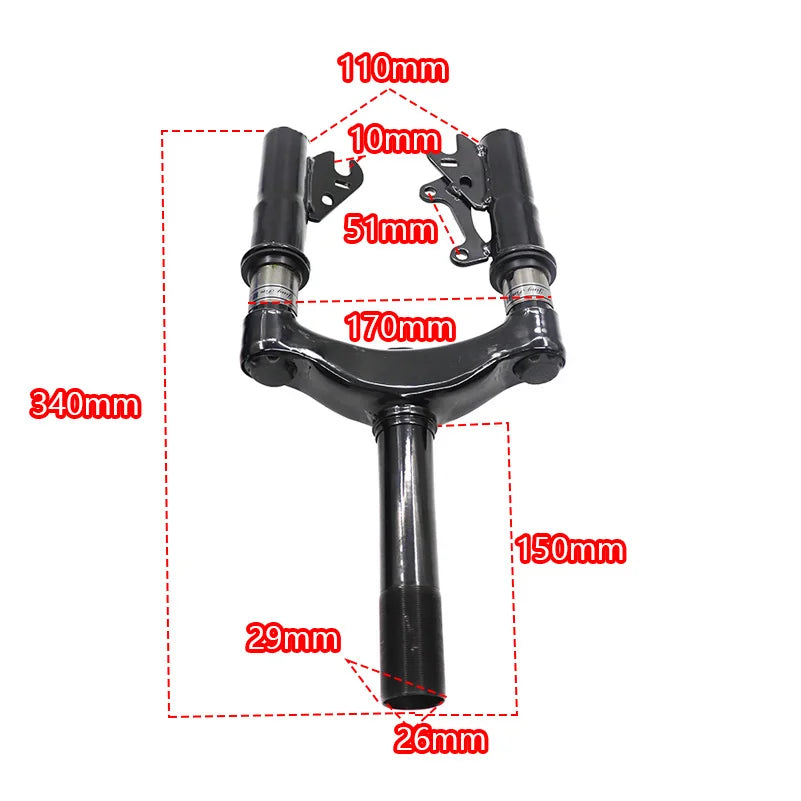 10 inch 12inch suspension front fork is suitable ,for  shock absorber of motorcycle, mountain bike, electric scooter