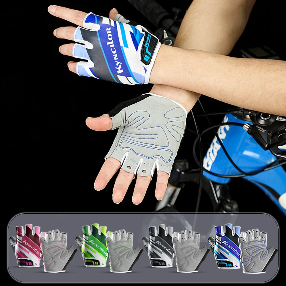 Cycling Gloves Anti-Radiation Sports Fitness Men And Women Breathable Non-Slip Short-Finger Bicycle Half-Finger Gloves