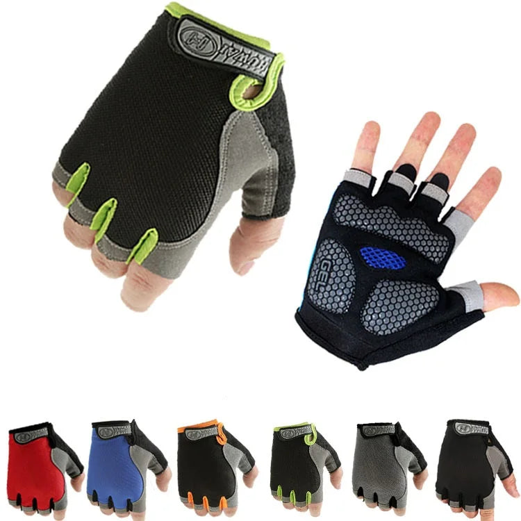 Cycling Gloves Anti Slip Shock Breathable Half Fingerless Gloves Bike Mtb Gloves Sport Mittens Cycling Bicycle Gloves