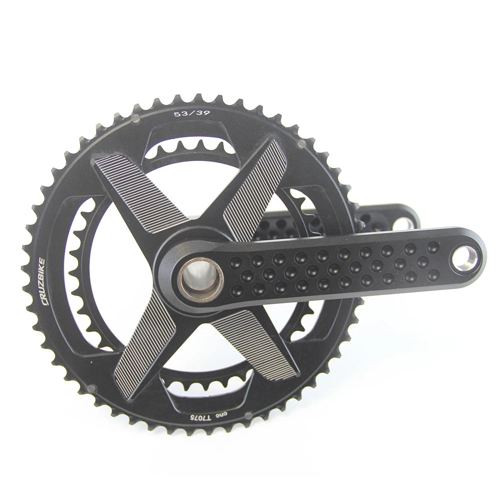 CRUZbike Road Bike Crankset 155/160/165/170/ Crank 9/10/11/12 Speed Double Chainring 46-30/48-32T with Bottom Bracket