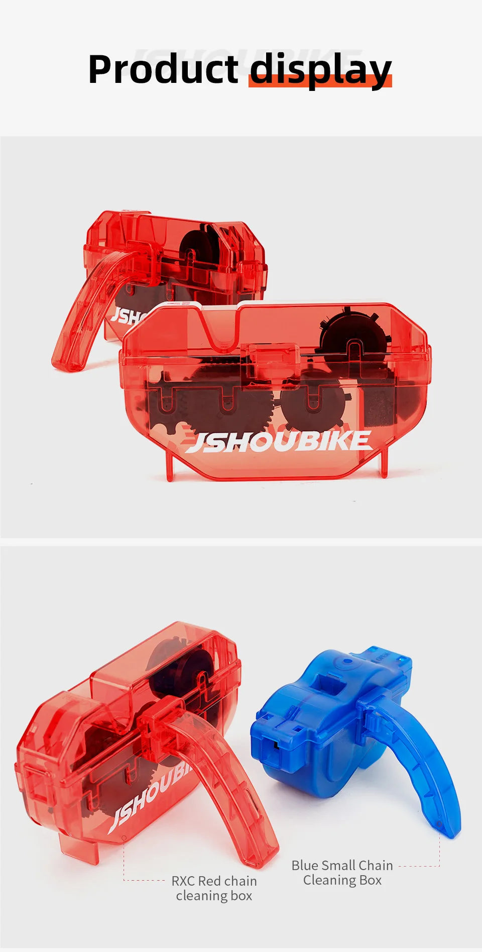 Bicycle Red Chain Cleaner Bike Chain Cleaning Tool Cycling Scrubber Washer Tool Mountain Bike Washing Kit Bicycle Accessories