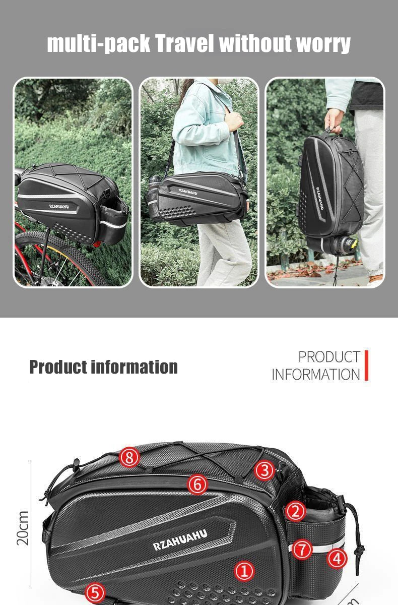Bicycle Carrier Bag Large Capacity Bike Bags Foldable Rear Seat Bag Bike Rear Basket Waterproof Pannier Trunk Seat Saddle Bags