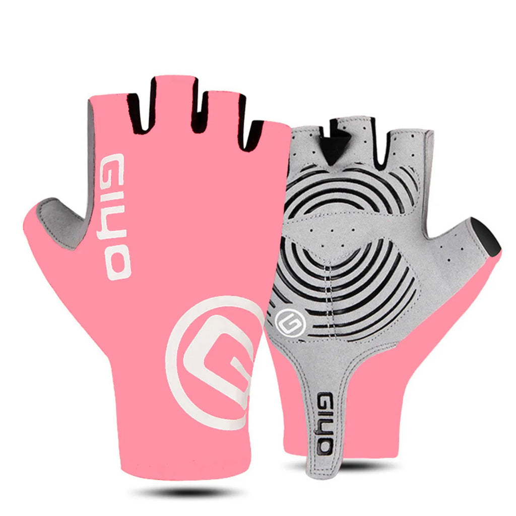 Giyo Short Cycling Gloves Fingerless Gloves Anti-slip Bicycle Lycra Fabric Half Finger Mitten for Mtb Road Bike Sports Racing