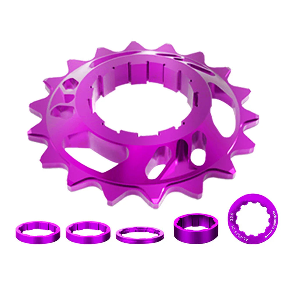 Mountain Bike Cassettes Freewheels 18T Aluminum Alloy Single Speed Flywheel Conversion Kit Bicycle FixedGear Accessories