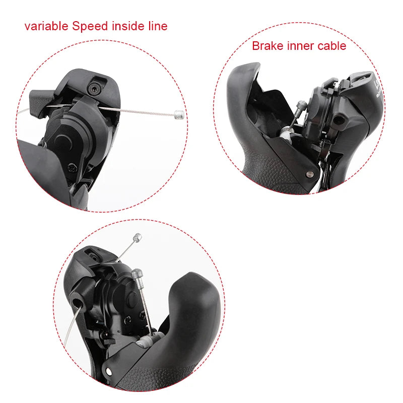 MicroNEW Road Bike Shifter 3x7 3x8 3x9 3x10 Speed Brake Levers Bicycle 2x7 2x8 2x9 2x10 Speed Front Derailleur For Shimano