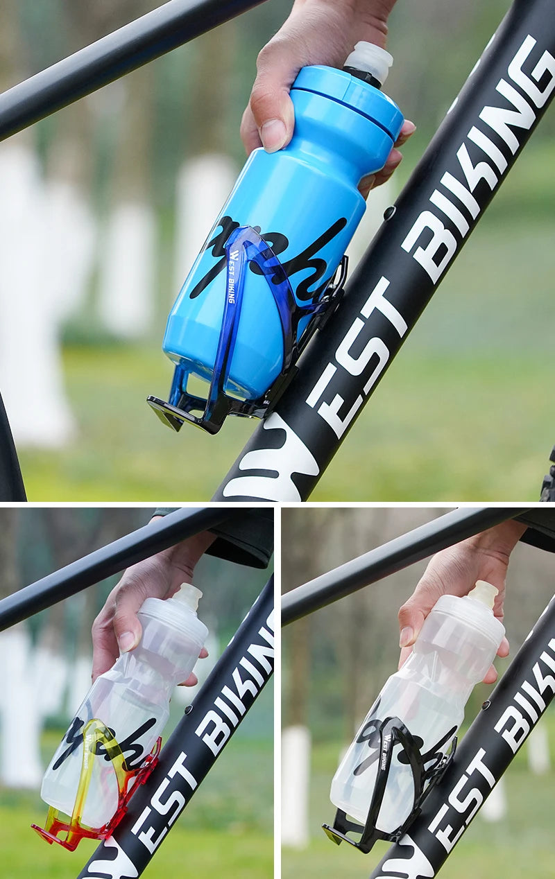 WEST BIKING Bicycle Water Bottle Cage Colorful Gradient Cycling Bottle Holder Ultralight MTB Road Bike Water Bottle Bracket