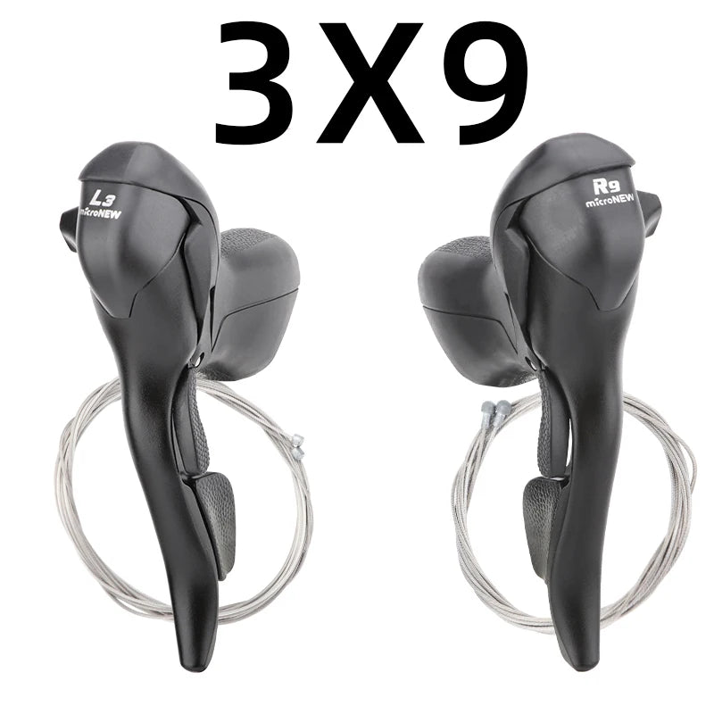 MicroNEW Road Bike Shifter 3x7 3x8 3x9 3x10 Speed Brake Levers Bicycle 2x7 2x8 2x9 2x10 Speed Front Derailleur For Shimano