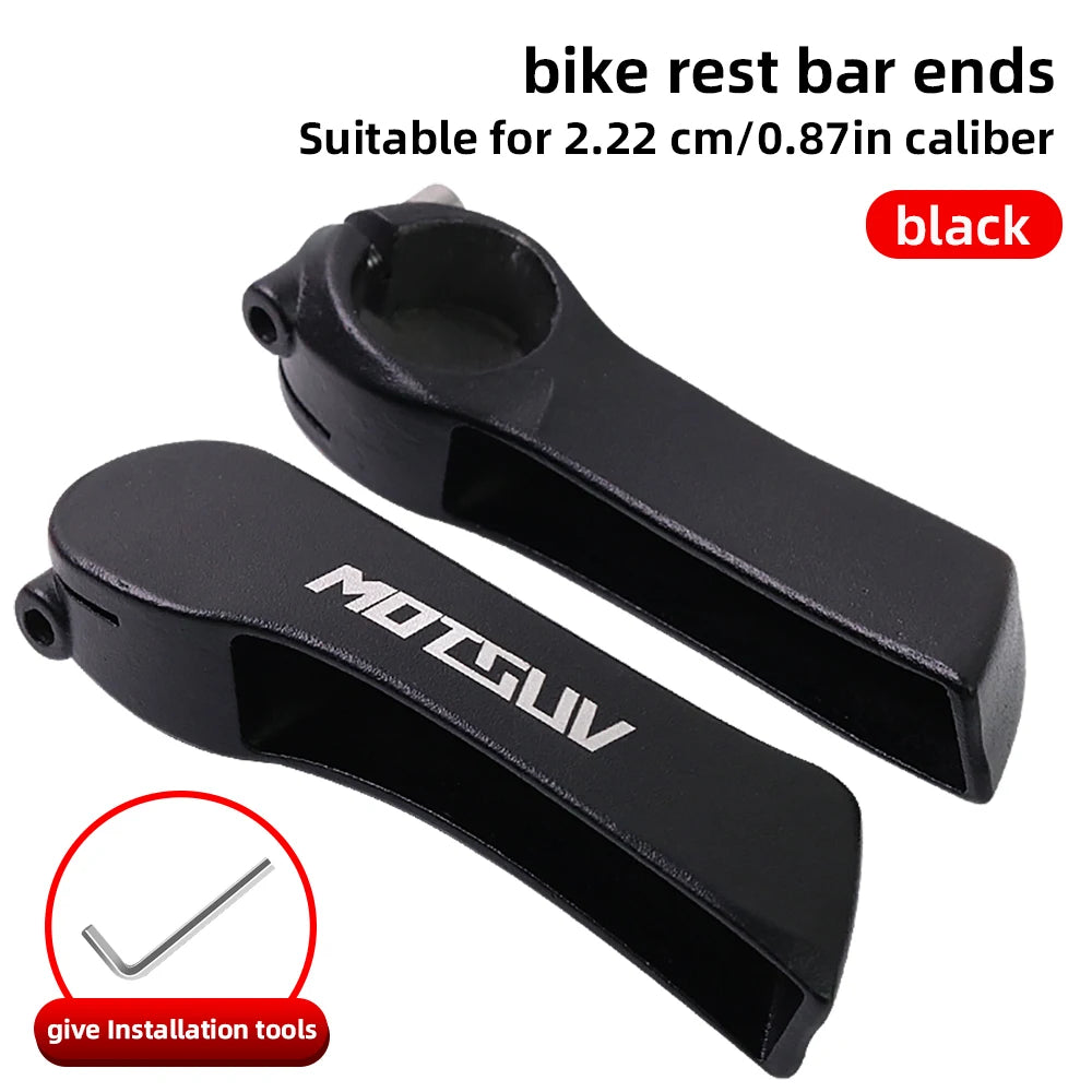 Bicycle Handlebar Vice Handle Cow Horn Aluminum Alloy Colorful Adjustable Small Auxiliary Rest MTB Cycling Grip  Accessories