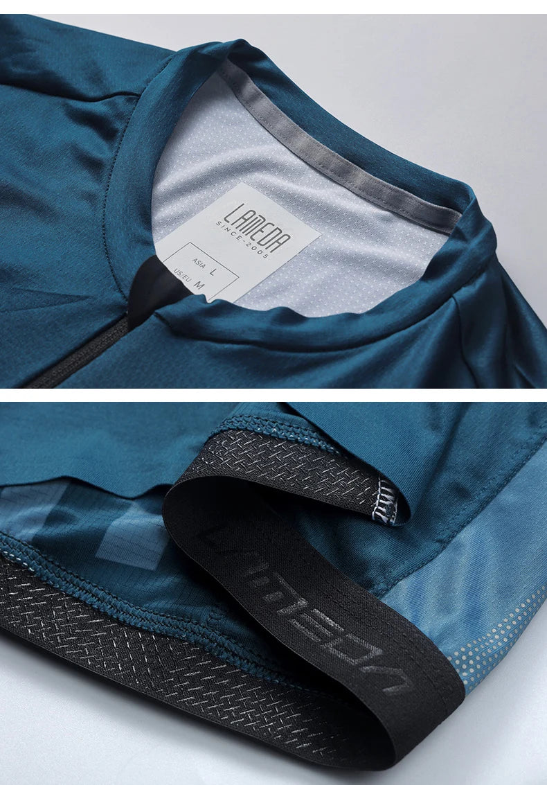 Lameda Bicycle Clothes Set Comfortable Breathable Tight Quick Drying Men's Cycling Clothes Long Sleeved Top Bicycle Pants