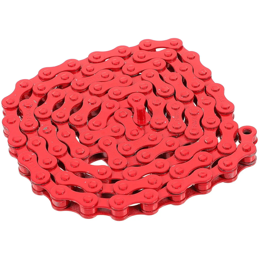 Red Bicycle Chains Bike Chain Replacement Accessories Steel Cycling Supply Mountain Bike Chains Durable Bike Parts Reusable