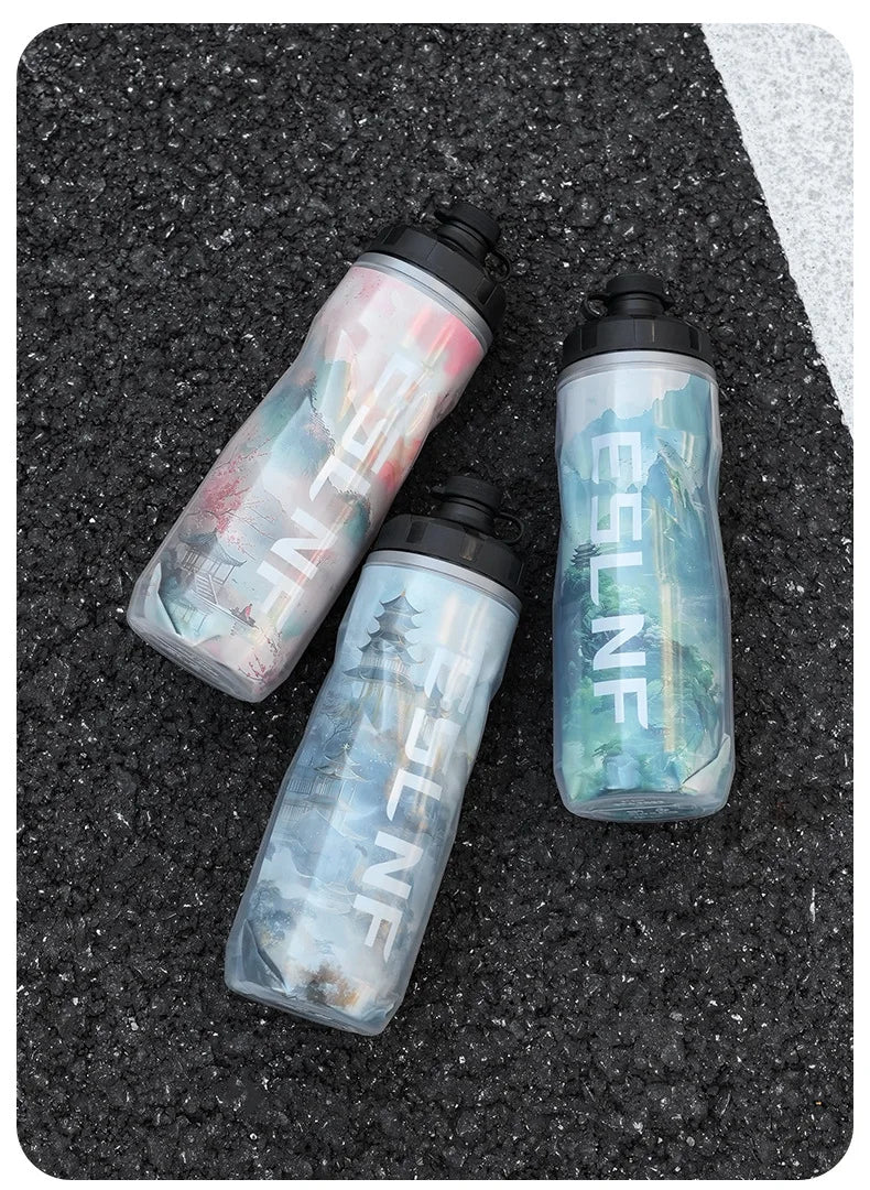 Insulated Keep Cold Cycling Water Bottle 610ML Big Capacity Road Bicycle Bottle Squeeze MTB Bottle Sports Drinking Bottle