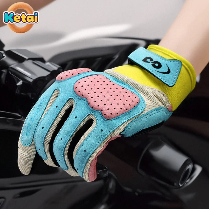 Motorcycle Gloves for Men and Women Outdoor Sports Bicycle Riding Gloves Anti Slip, Wear Resistant, Breathable Motorcycle Gloves