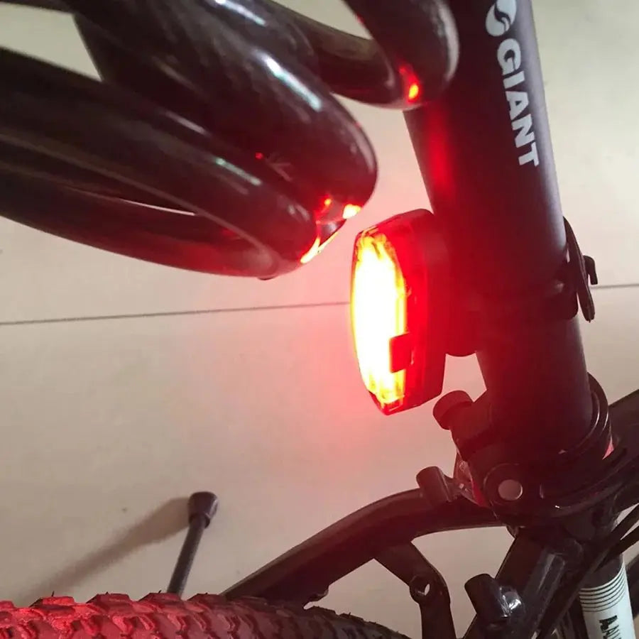 USB Rechargeable LED Bicycle Taillight, Red Bike Rear Light, Cycling Warning Light, Mountain Bicycle Lamp