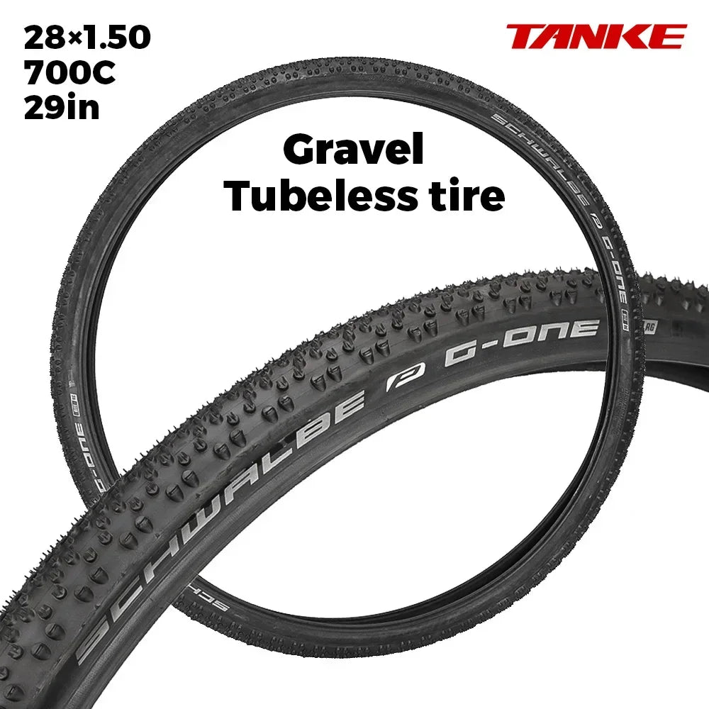 TANKE mtb 29in Gravel tire TLR 40-622 Tire 700c Tubeless Ready tire Road bike Tyre Black 28x1.5