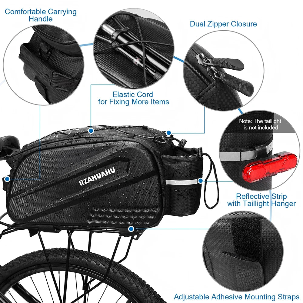 Bicycle Carrier Bag Large Capacity Bike Bags Foldable Rear Seat Bag Bike Rear Basket Waterproof Pannier Trunk Seat Saddle Bags