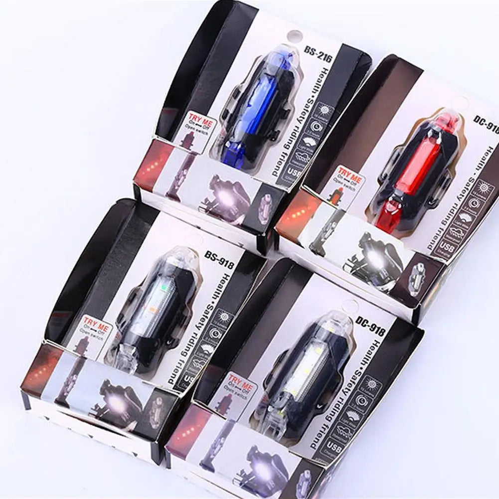Bicycle Warning Tail Light USB Rechargeable LED Bicycle Lamp Waterproof Safety Warning Cycling Lights