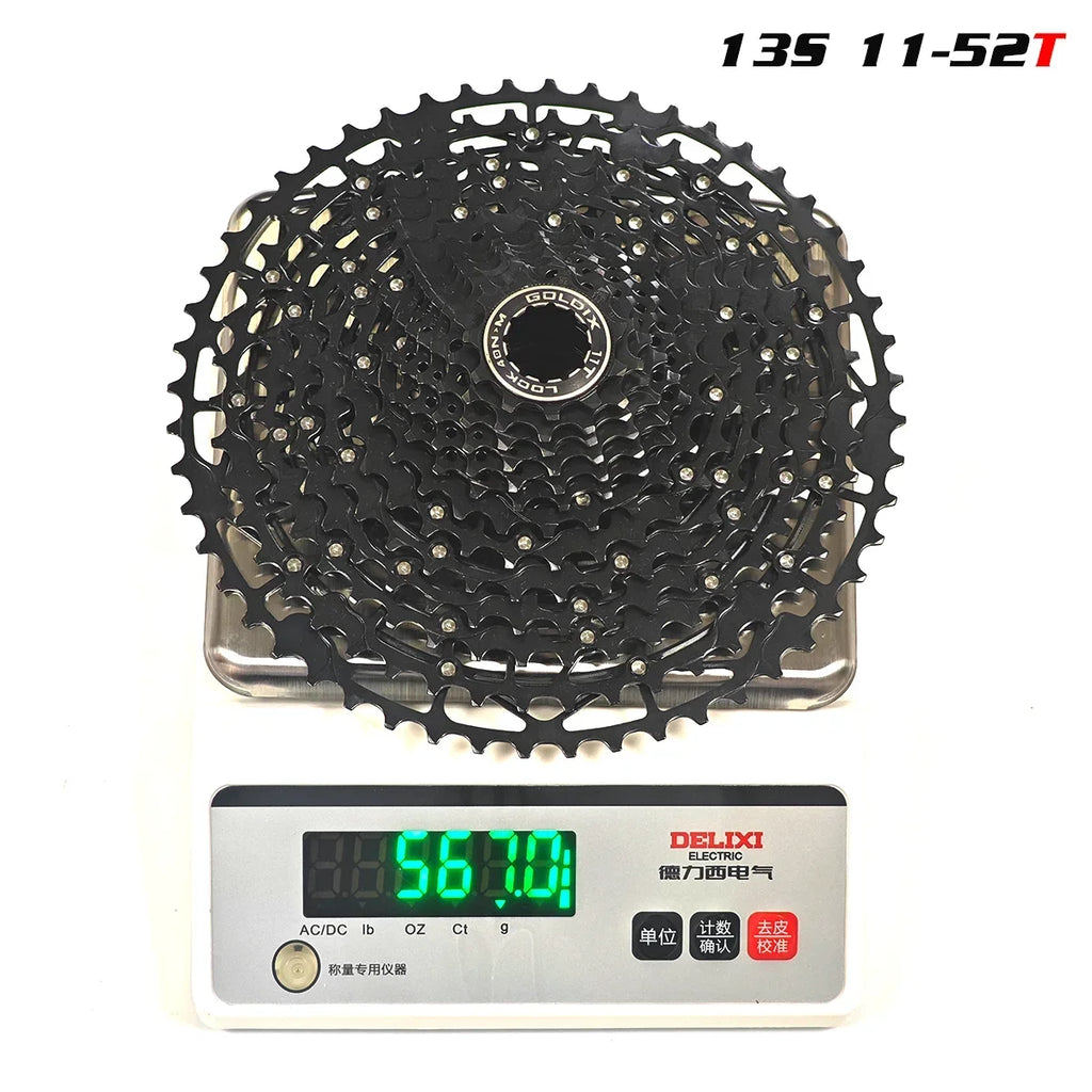 GOLDIX Ultralight Bicycle Cassettes Freewheel Carbon Steel Material 9/10/11/12/13 Speed HG Structure Sprocket for Mountain Bike