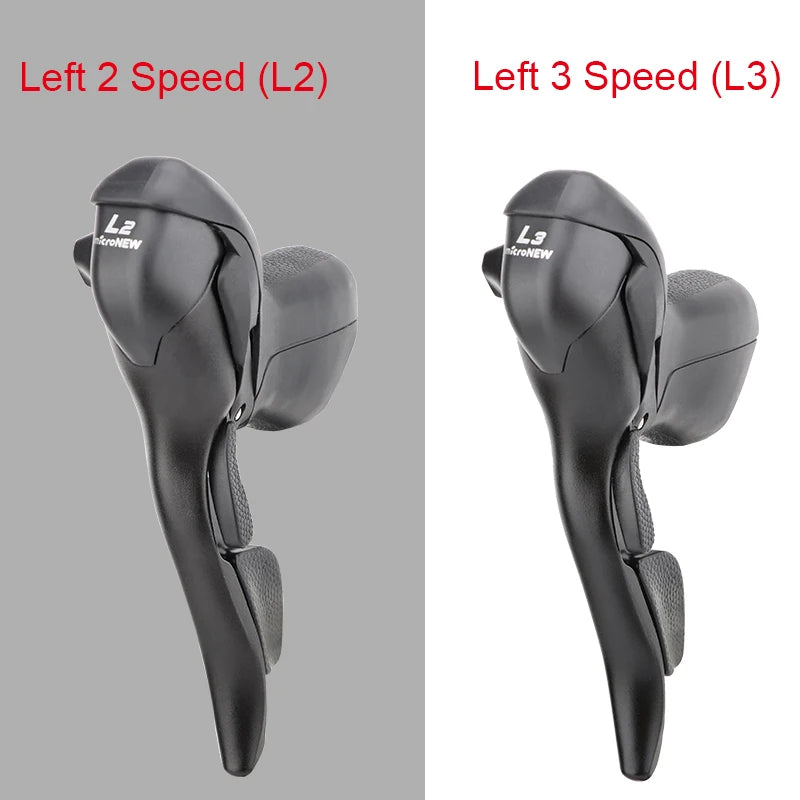 MicroNEW Road Bike Shifter 3x7 3x8 3x9 3x10 Speed Brake Levers Bicycle 2x7 2x8 2x9 2x10 Speed Front Derailleur For Shimano