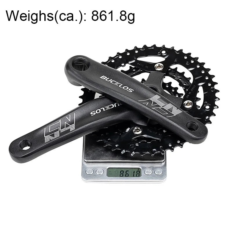 BUCKLOS Mtb Crankset 104/64 BCD Bicycle Crankset 3*9S 3*10S Triple Crank Set Square Crank with Chainwheel Cycling Parts