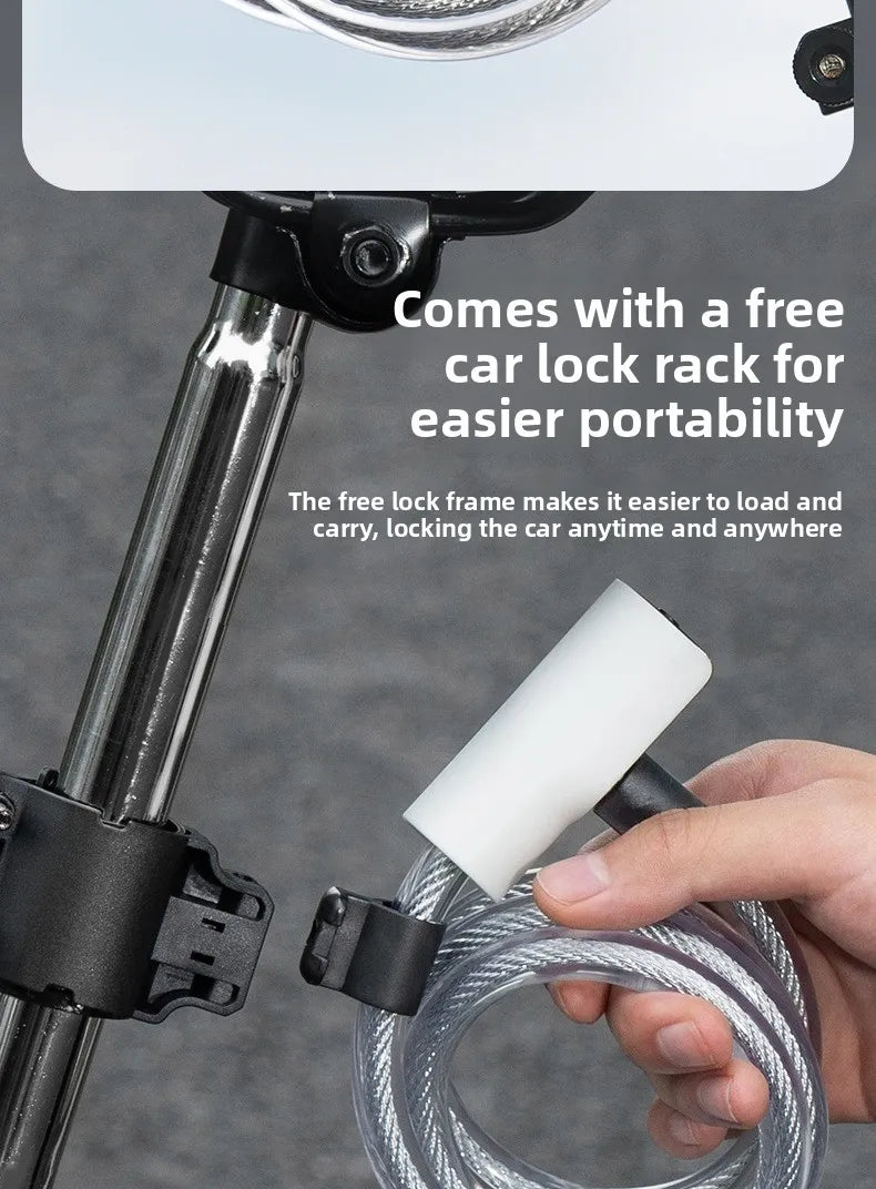 Bicycle Anti-theft Lock, Electric Bike Cable, Portable Bike Lock, Chain Lock, Bicycle Riding Accessories