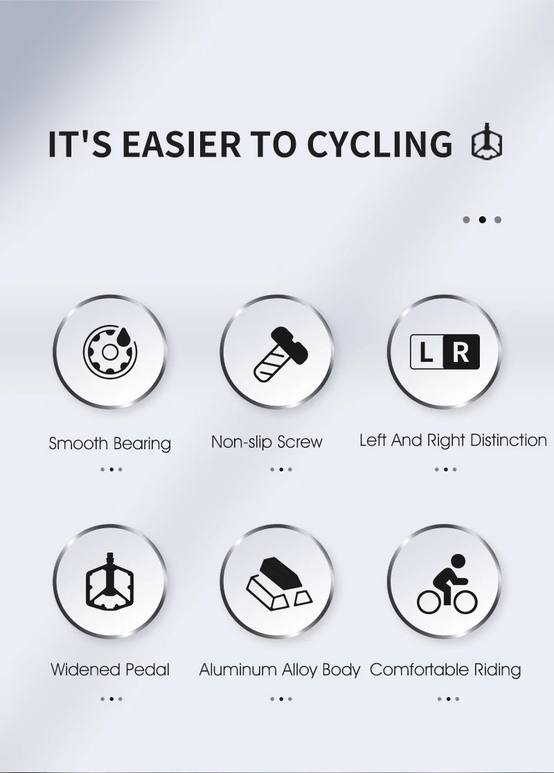 WEST BIKING DU Bearing Bicycle Pedal Anti-slip Cycling Pedal Ultralight Aluminum Alloy MTB Road Bike Pedal Bike Accessories