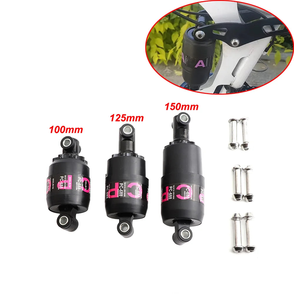 Mountain Bicycle Rear Shock Absorber 100mm/125mm/150mm Electric Scooter Shock Absorber Mountain Bike Oil Spring Shock Absorber