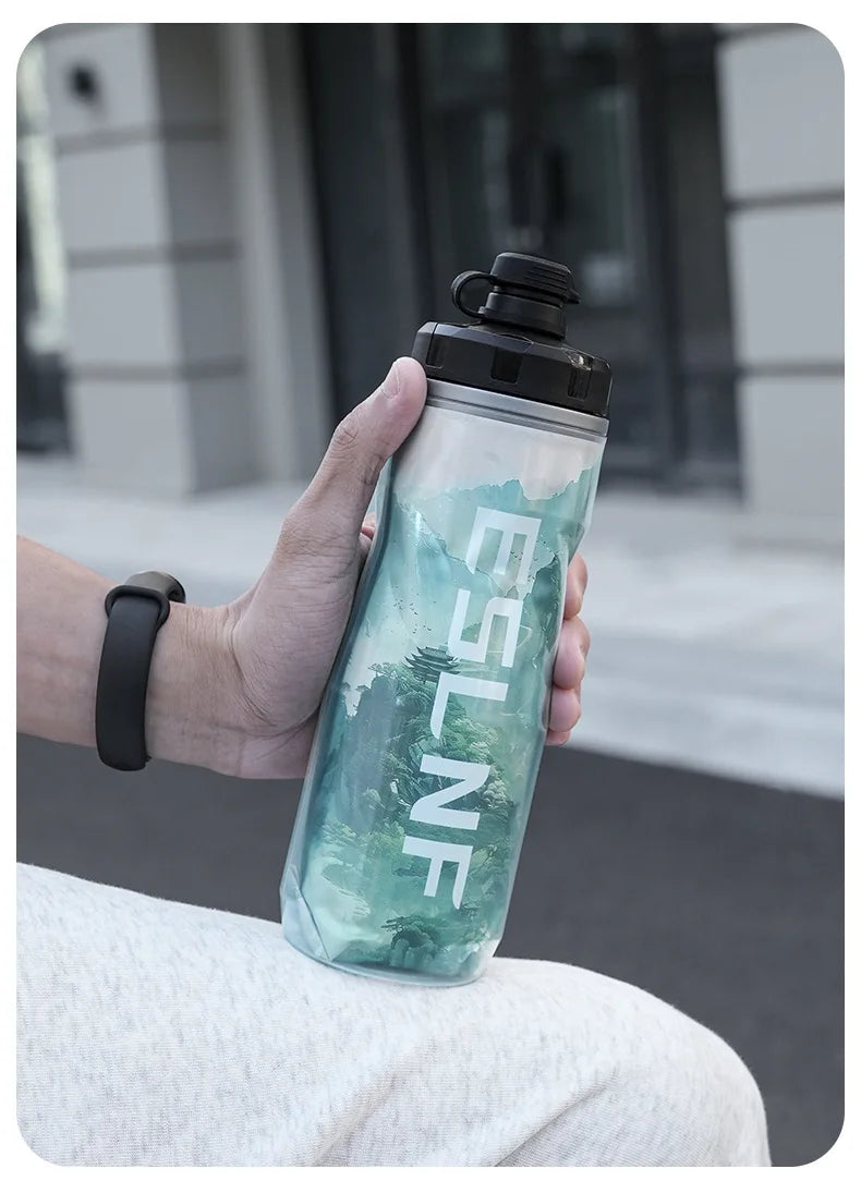 Insulated Keep Cold Cycling Water Bottle 610ML Big Capacity Road Bicycle Bottle Squeeze MTB Bottle Sports Drinking Bottle
