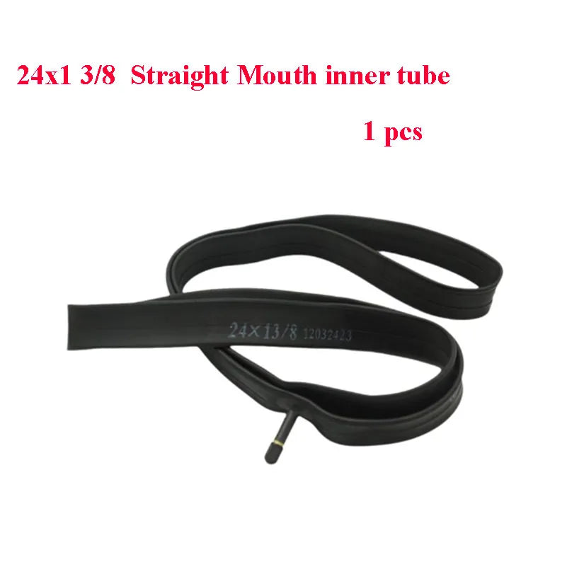 Bike Inner Tube 24x1 3/8  or 24x2.125/2.35 or 24x1.75/1.95 Bike Tire Cycling Tire Rubber Tube Straight Mouth