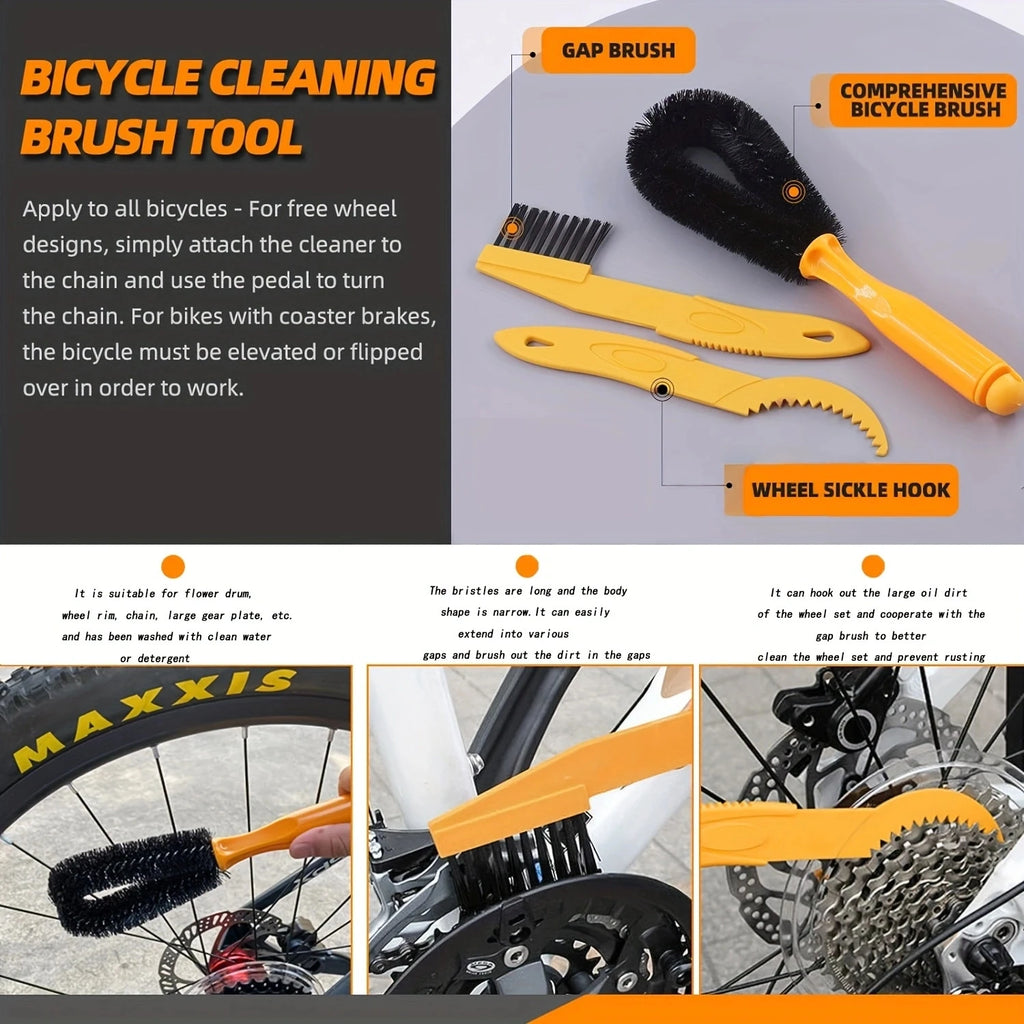 Bicycle cleaning set, cycling maintenance tools, chain cleaner, bicycle parts cleaning set