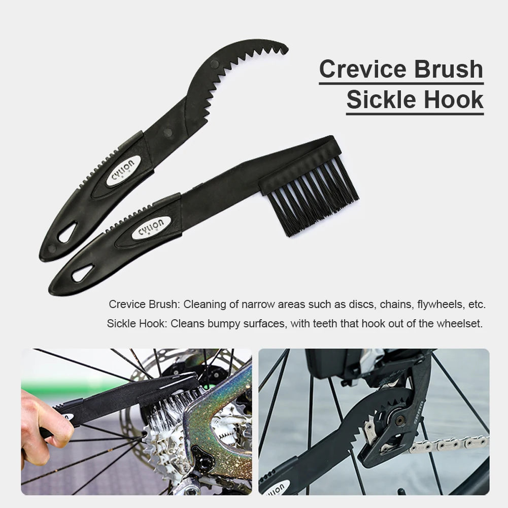 Bicycle Bike Cleaning Tools Set Bike Clean Brush Kit Bike Cleaning Kit for Mountain Road City BMX and Folding Bike Accessories