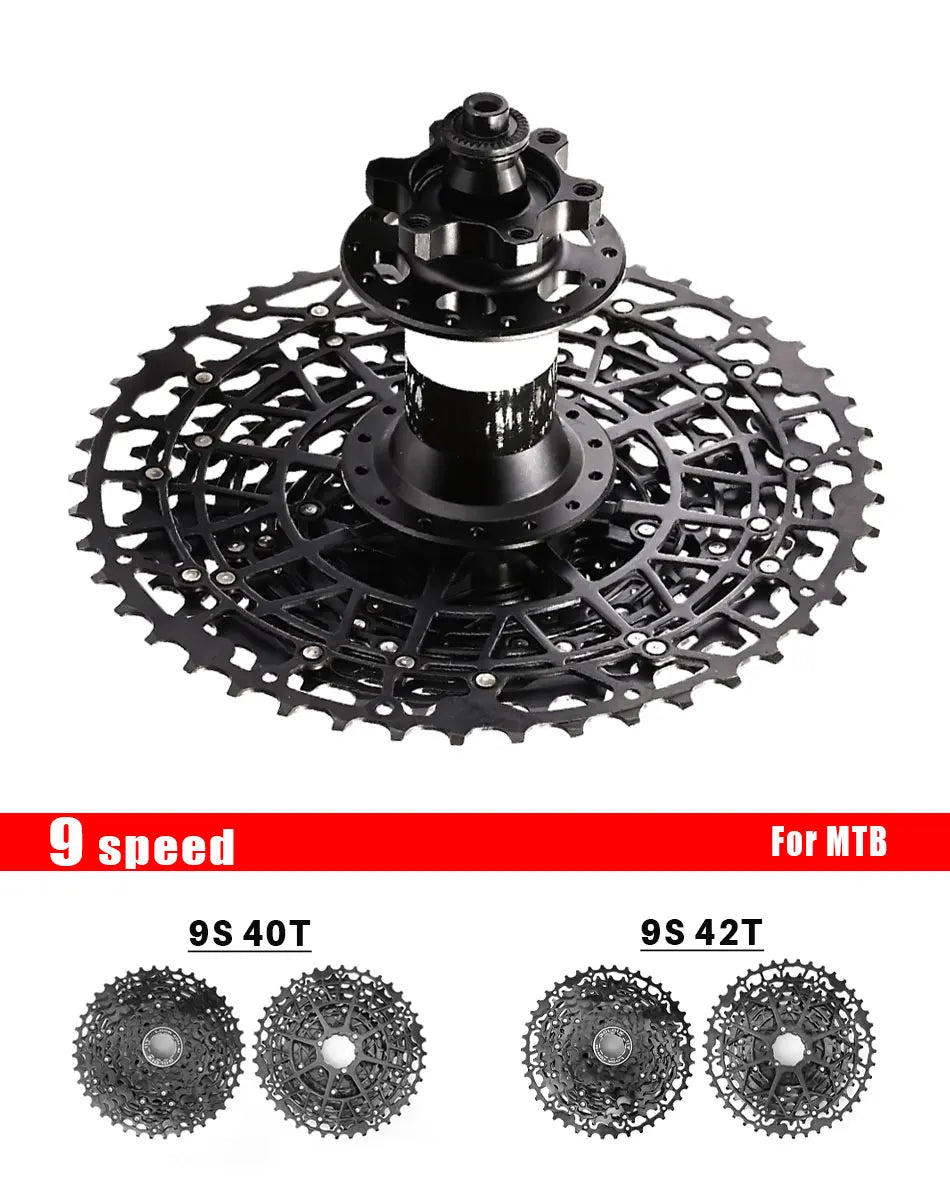 GOLDIX Ultralight Bicycle Cassettes Freewheel Carbon Steel Material 9/10/11/12/13 Speed HG Structure Sprocket for Mountain Bike