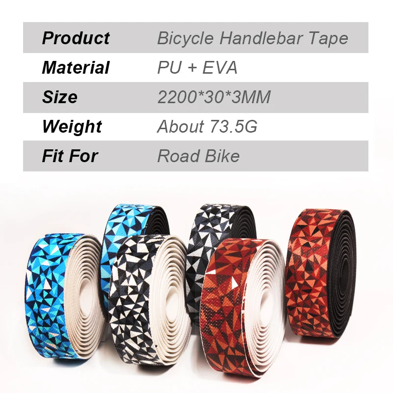 BUCKLOS Road Bike Bar Tape Ultralight Handlebar Tapes EVA+PU Soft Anti-Vibration Wrap Tape Durable Bar Tape Cycling Accessories