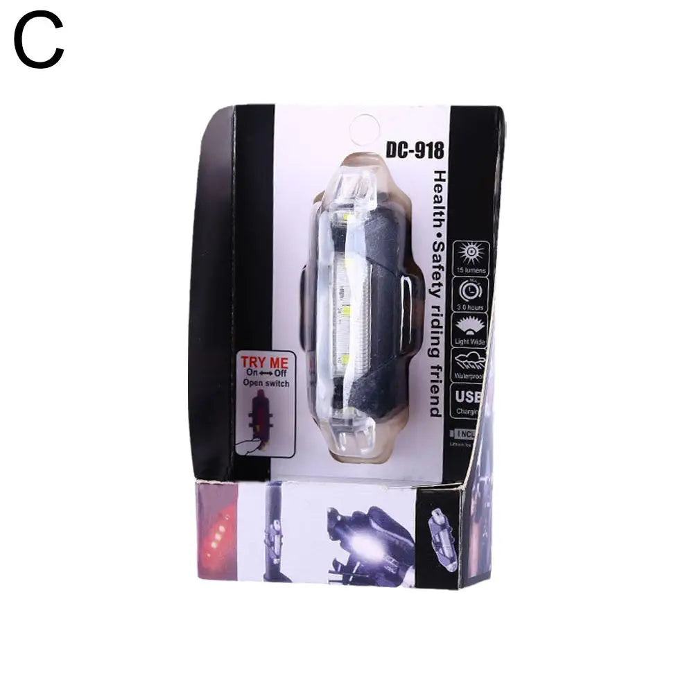 Bicycle Warning Tail Light USB Rechargeable LED Bicycle Lamp Waterproof Safety Warning Cycling Lights