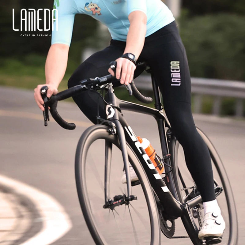 Lameda Bicycle Clothes Set Comfortable Breathable Tight Quick Drying Men's Cycling Clothes Long Sleeved Top Bicycle Pants