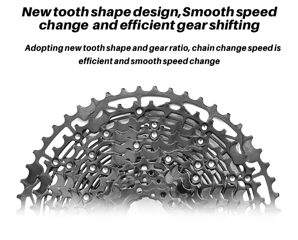 GOLDIX Ultralight Bicycle Cassettes Freewheel Carbon Steel Material 9/10/11/12/13 Speed HG Structure Sprocket for Mountain Bike