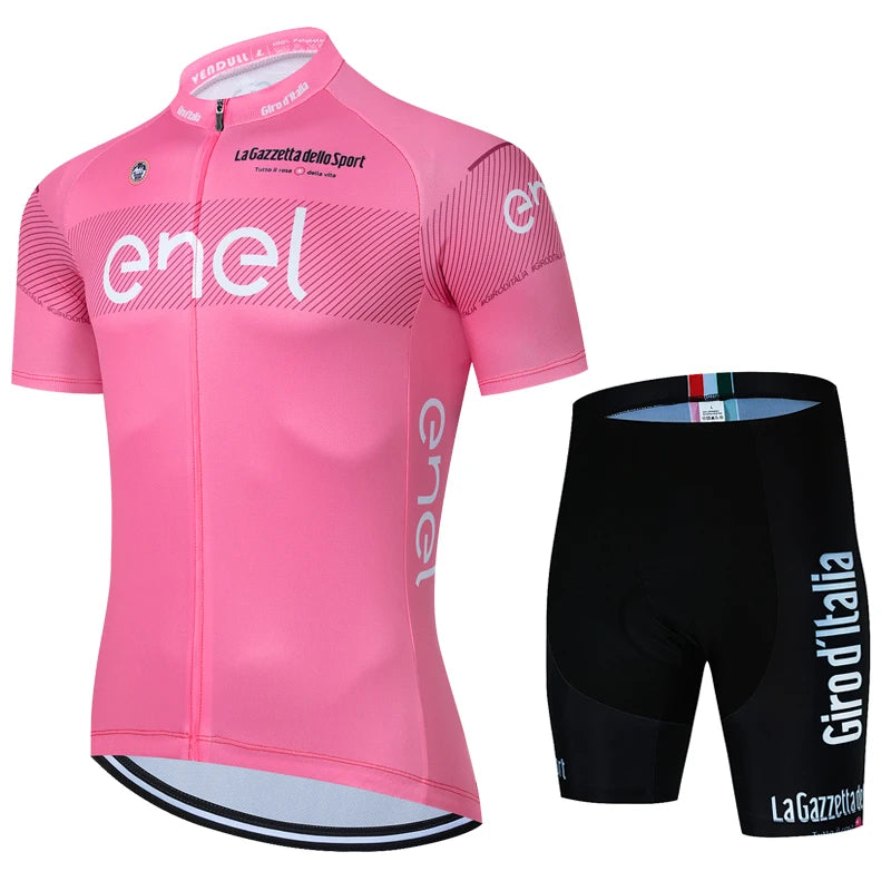 Bicycle Clothes Cycling Jersey Set Summer Tour of Italy Road Bike Short Sleeve Cycling Clothing Men Mtb Jersey Set Sport Wear