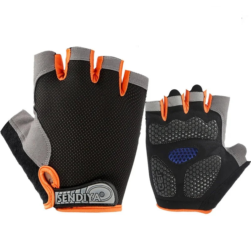 Cycling Gloves Anti Slip Shock Breathable Half Fingerless Gloves Bike Mtb Gloves Sport Mittens Cycling Bicycle Gloves