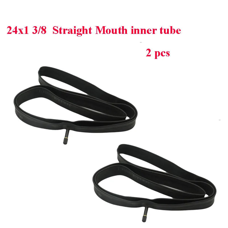 Bike Inner Tube 24x1 3/8  or 24x2.125/2.35 or 24x1.75/1.95 Bike Tire Cycling Tire Rubber Tube Straight Mouth