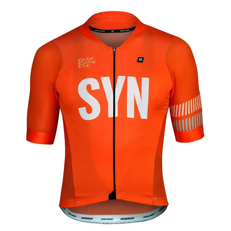 SYN Bicycle riding clothes men's summer jersey bib road cycling shirt breathable quick drying sweat wicking shirt