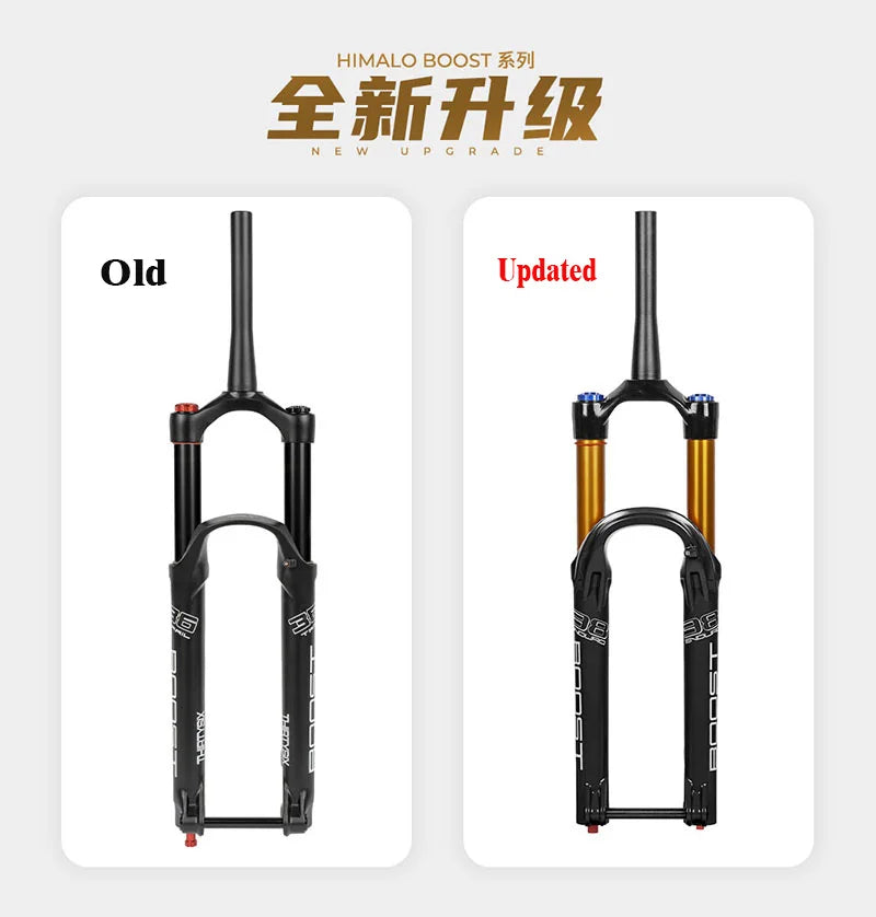 Suspension Bike Fork, 110mm * 15mm, Travel 160mm DH AM Downhill, 38mm TubeThru Axle Boost, Bicycle Rebound Adjustable, Air