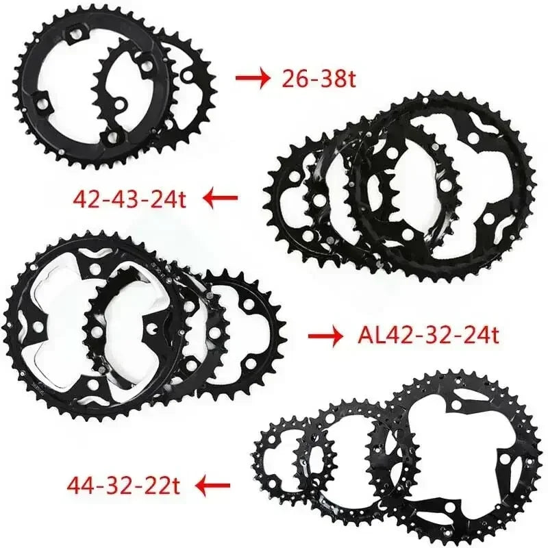 BUCKLOS Mtb Crankset 104/64 BCD Bicycle Crankset 3*9S 3*10S Triple Crank Set Square Crank with Chainwheel Cycling Parts