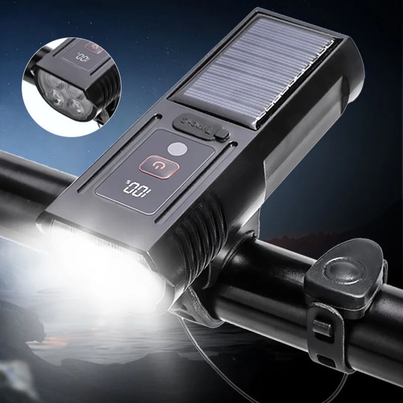 Bicycle Light Bike Light-sensing Intelligent Lighting Front Rear Lamp with High-decibel Horn Type-c Charging Cycling Light LED