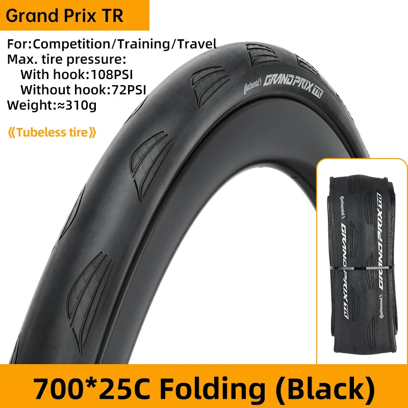 Continental Grand Prix Bicycle Road Tire 700 x 25C/28C/30C/32C Folding Clincher Bike Tyre Tubeless/Tube Type